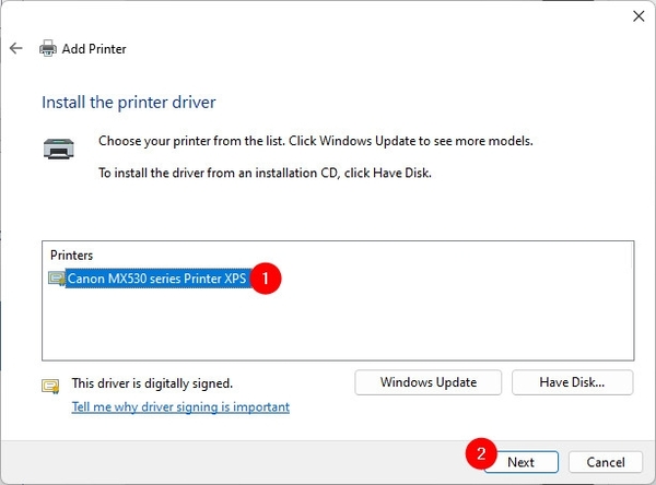 Chọn driver phù hợp với máy in Canon 2900
