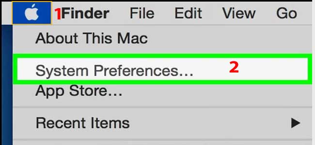 Chọn System Preferences