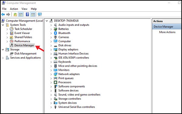 Kiểm tra Device Manager để khắc phục lỗi máy in Canon 2900 không nhận cổng USB