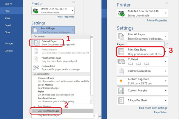 Thiết lập cài đặt in 2 mặt máy in Canon LBP 223dw