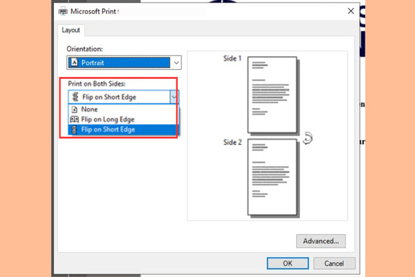 Cài đặt in 2 mặt mặc định cho máy in LBP 246DW